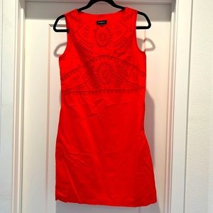Coral cotton dress